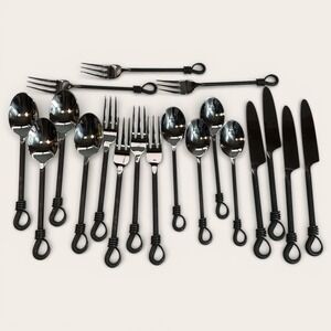 Gourmet Settings NEW GS Twist N Shout 19 Piece Set Serve For 4 + Stainless Iron